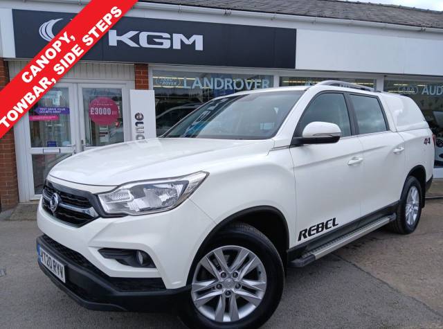 SsangYong Musso 2.2D Rebel Pickup Double Cab 4dr Diesel Auto 4WD Euro 6 (181 ps) Pick Up Diesel WHITE
